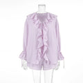 New Casual Shorts Two-piece Set Women's Ruffled Loose Tie Top Simple Shorts Set Office Lady Summer Female Shorts Set