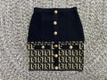 Women's Fashion Jacquard Metal Button Short Cardigan + Hot Mini Skirt Two Piece Set Business Casual Office Lady Outfit Robe Fête