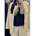 Original 2new Style Women's Fashion Belt Decoration Artificial Fur Effect Fur Jacket Coat Coat