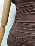 Solid Patchwork Folds Bodysuit for Women V Neck Off The Shoulder Slimming High Waist Sexy Backless Playsuit Female