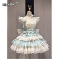 Olive Girl Romantic Lolita Dress for Ren Faire 2026 Fairycore Photoshoot S-XL XS-3XL Plus Size Romantic Cottagecore Garden Party Editorial Not Costume Lolita Dress Chinese Heritage Fashion Women