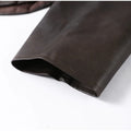 Fashion Women's Cropped Jacket Coat Faux Leather Stand Collar Long Sleeve Biker Style PU Leather Coats Streetwear Outerwear Top