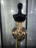 Women Sexy Strapless Sparkly Rhinestone Sequins Mesh See Through Mini Dress Eveing Party Birthday Nightclub Singer Stage Costume