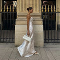 White Lace Hollow Out Halter Long Dress Women Sexy Sleeveless Off Shoulder Slim Maxi Dresses 2026 Lady Holiday Beach Vestidos