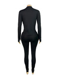 Casual 3 Piece Set Women Tracksuit Elastic Vest+Zip Jacket+Leggings Matching Street Sporty Fitness Street Shapewear