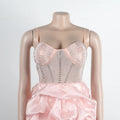 Sexy Rhinestone Bodycon Ruched Puff Suspenders Dresses Women Sheer Mesh Birthday Party Night Clubwear Summer Dresses Robes