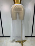 Women Sexy Hollow Out See Through Long Dress Two Piece Set Nightclub Stage Performance Costume Birthday Party Cocktail Dress