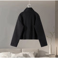 Stand Collar Women's Outerwear Single Breasted Long Sleeve Coat Solid Loose Woolen Coat Daily Commuter Wear Fall Collection 2026