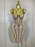 Women's Party Dress Original Design Camisole Lace Backless Evening Party Birthday Gowns Night Club Show Wear Vestido