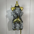 2026 NEW Women Sexy Mesh See Through Pearl Lace Party Mini Dress Celebrate Birthday Photo Shoot Wear Performance Stage Costume
