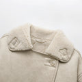 High Quality Winter Women Vintage Long Sleeve Warm Faux Fleece Jacket Coat Female Casual Solid Pocket Outwear Tops