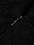 Hollow Romper Women Sexy Wild Cross Jacquard Lace Patchwork Full Sleeve Stretch Fashion Street Party Club Playsuits