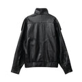 Original Chic Black Faux Leather Jackets Women Long Sleeve Buttons Elastic Oversized Coats Fashion 2026 Autumn Winter Streetwear