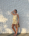 White Floral Print Two Piece Set Spaghetti Strap Ruffle Corset Top Strap Wide Leg Pants 2026 Summer Street Casual Women Outfit