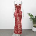Chic Gauze Fishbone Strapless Dress Women Sleeveless Off Shoulder Waist Cinching Slim Long Dresses 2026 Lady Evening Party Gowns