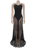 Sexy Mesh Jacquard Dress Women See Through Patchwork Sleeveless Backless Stretch Skinny Midnight Party Club Vestidos