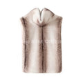 Fashion Faux Fur Sable Vest Crop Top Autumn Winter Turtleneck Eco Mink Fur Tank Tops Sleeveless Jacket Coat
