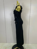 Elegant Flower Beading Sexy Sleeveless Bodycon Long Bandage Dresses Celebrity Cocktail Women Luxury Birthfay Evening Party Dress