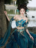 Hanfu Women's Fashion Waist Length Ru Skirt Tattered Sleeves Hanfu Dunhuang Exotic Style Han Elements Improve National Style