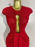 Women Sexy Sleeveless O-Neck Hollow Out Mesh Bodycon Long Dress Fashion Show Celebrate Celebrity Evening Birthday Party Dress