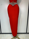 Women Celebrity Sexy Sleeveless Diamonds Maxi Long Bandage Bodycon Dress 2025 Elegant Evening Club Party Birthday Outfit
