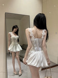 Olive Girl White Romantic Dress for Ren Faire 2026 Garden Wedding Fairycore Photoshoot Everyday Wear S-L XS-3XL Plus Size Romantic Cottagecore Garden Party Editorial Not Costume Dress Chinese Heritage Fashion Women
