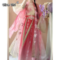 Olive Girl Red Embroidered Hanfu Dress for Ren Faire 2026 Garden Wedding Fairycore Photoshoot S-L XS-3XL Plus Size Embroidered Flowing Sleeve Romantic Cottagecore Editorial Not Costume Ren Faire Dress Chinese Heritage Fashion Women