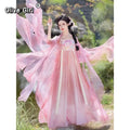 Olive Girl Red Embroidered Hanfu Dress for Ren Faire 2026 Garden Wedding Fairycore Photoshoot S-XL XS-3XL Plus Size Embroidered Flowing Sleeve Dramatic Silhouette Romantic Editorial Not Costume Chinese Heritage Fashion Women