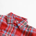Hit Color Check Loose Blouses for Women Lapel Long Sleeve High Waist Temperament Shirts Female Fashion