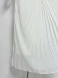 Sexy Stand Collar Flowers Pleated Patchwork Long Dress Women Sleeveless Folds Slim Elegant Dresses Evening Party Gowns