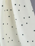 Polka Dot Halter Mini Dress for Women Sleeveless Bow Accent Waist Pleated Bodice Flared Skirt for Fashion Parties