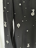 High Quality Sparkling Diamond Slim Long Dress Long Sleeve Black Women's Elegant Celebrity Evening Birthday Party Gowns