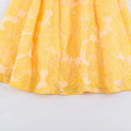 New Embroidery Elegant Yellow Midi Dresses For Women O Neck Sleeveless High Waist Temperament Female Fashion Style Dress