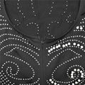 Women Sexy Backless Hot Drilling Process Party Club Night Maxi Dress Pearl Beading Rhinestone Birthday Evening Long Dress