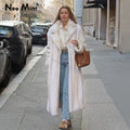 Winter High Quality Long Faux Mink Fur Coat Women High Street Furry Fur Jacket Luxury Brand Outerwear Overcoat