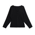 V Neck Women Knit Two Piece Set Single Button Knit Cardigan High Waist Bodycon Mini Skirt Slim Figure Flattering Fit Fashion