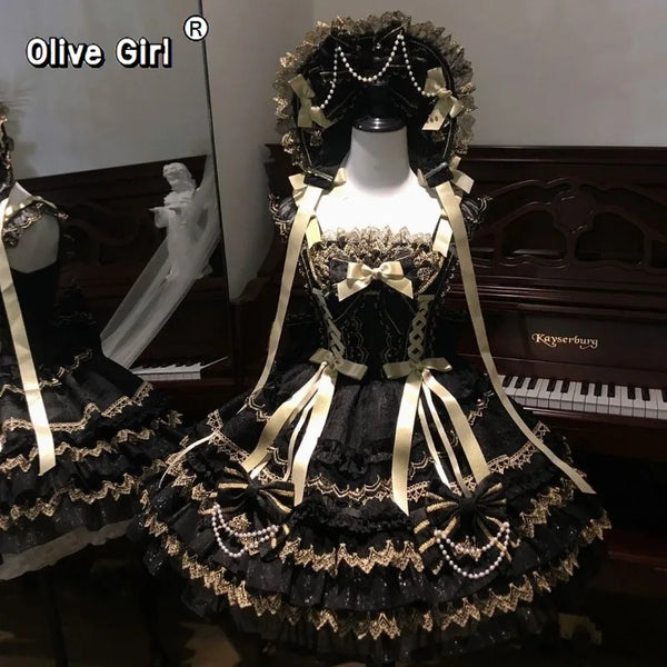 Olive Girl Romantic Lolita Dress Fairycore 2026 Everyday Wear S-XL XS-3XL Plus Size Romantic Cottagecore Editorial Not Costume Lolita Dress Chinese Heritage Fashion Women