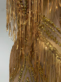 Luxury Sparkly Diamonds Tassels Sexy Mesh See Through Dress Women Evening Birthday Party Nightclub Bar Singer Stage Costumes