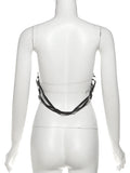 Swing Strip Camisole Women Sexy Hollow Irregular Backless Skinny Midnight Street Summer Trend Wild Party Hottie Vest
