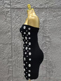 Minimalist Sexy Strapless Shinning Sequins Feathers Bodycon Mini Dress Celebrate Nightclub Party Birthday Vacation Outfit