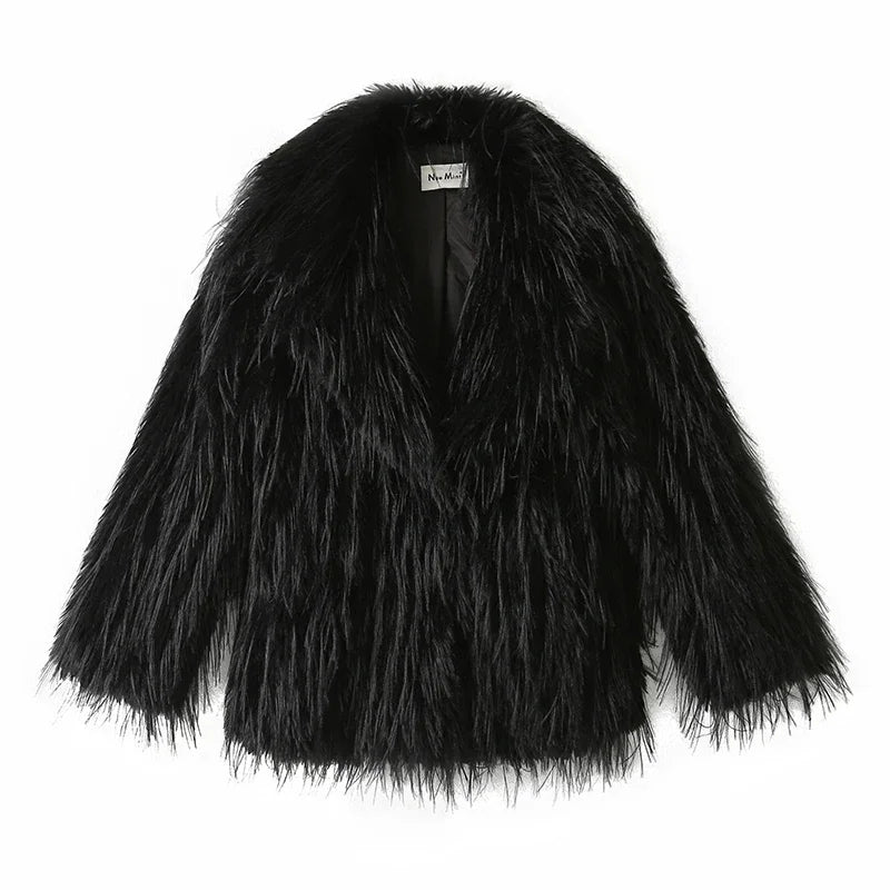 2026 Winter Furry Faux Fur Coat Long Women Luxury Brand Tassels Fluffy Fur Jacket Female Streetwear Super Warm Overcoat