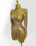 Luxury Hot Diamond Shiny Sequined Tassel Jumpsuit Fashion Party Stage Performance Dress Birthday Outfits Vestidos Fiesta De Lujo