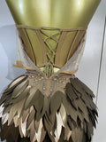 Women Sexy Strapless Mesh See Through Mini Dress Luxury Diamonds Leaf Birthday Evening Party PhotoShoot Nightclub Stage Costume
