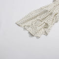 Polka Dot See Through Blouse for Women Deep V Neck Long Sleeves Irregular Design Loose Shirt Female Fashion Clothes
