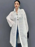SHENGPALAE 2026 Summer New Long Sleeve Blouse Sunscreen Overcoat Trendy Outdated Casual Fashion Loose Women's Long Shirt 5C1327