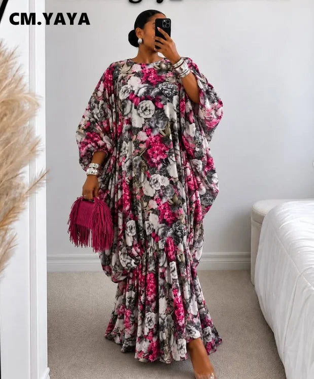 Women Long Sleeve Strapless Big Swing Maxi Dress 2026 Fall Winter Street Education Party Sweet Night Beach Long Dresses