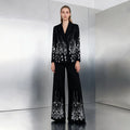 Autumn Slim Women'S Suit Set Fashion 2025 New Double-Breasted Blazer & Wide-Leg Pants Set Winter Solid Chic Outfit