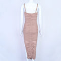 High Quality Sexy Long Bodycon Draped HL Bandage Dresses Women Spaghetti Straps Organza Mesh Maxi Dresses Party Club