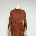 Chic Draped Maxi Dress Women Elegant Flutter Sleeve Turtleneck Patchwork Long Dresses 2026 Lady New Evening Party Gowns