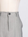 Temperament Two Piece Sets For Women Notched Collar Long Sleeve Spliced Button Blazer Straight Skirts Female New
